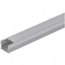 Προφίλ Αλουμινίου Ασημί Βαθύ Επίτοιχο 2m για ταινία LED Με Κάλυμμα 30-1550029